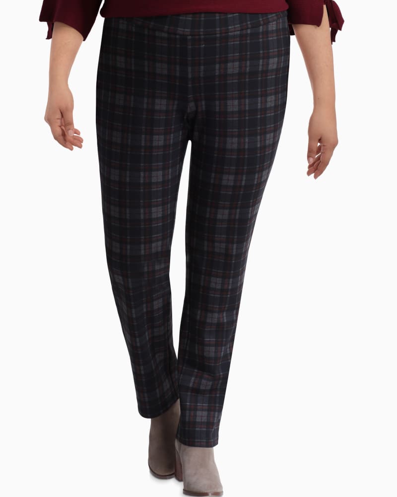 Front of plus size Rockdale Printed Ponte Pant by Rafaella | Dia&Co | dia_product_style_image_id:116604